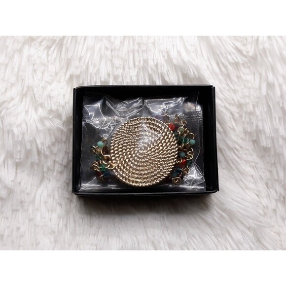 AVON RAINBOW RICHES SWIRL NECKLACE (GOLDTONE / RAINBOW COLORS) NEW SEALED!!! - Picture 3 of 7